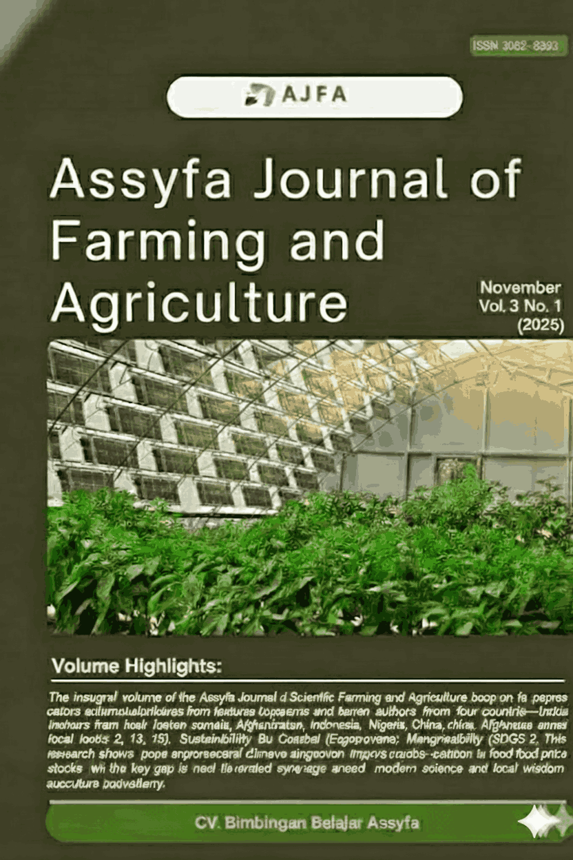 					View Vol. 3 No. 2 (2026): Assyfa Journal of Farming and Agriculture (May) In Press
				