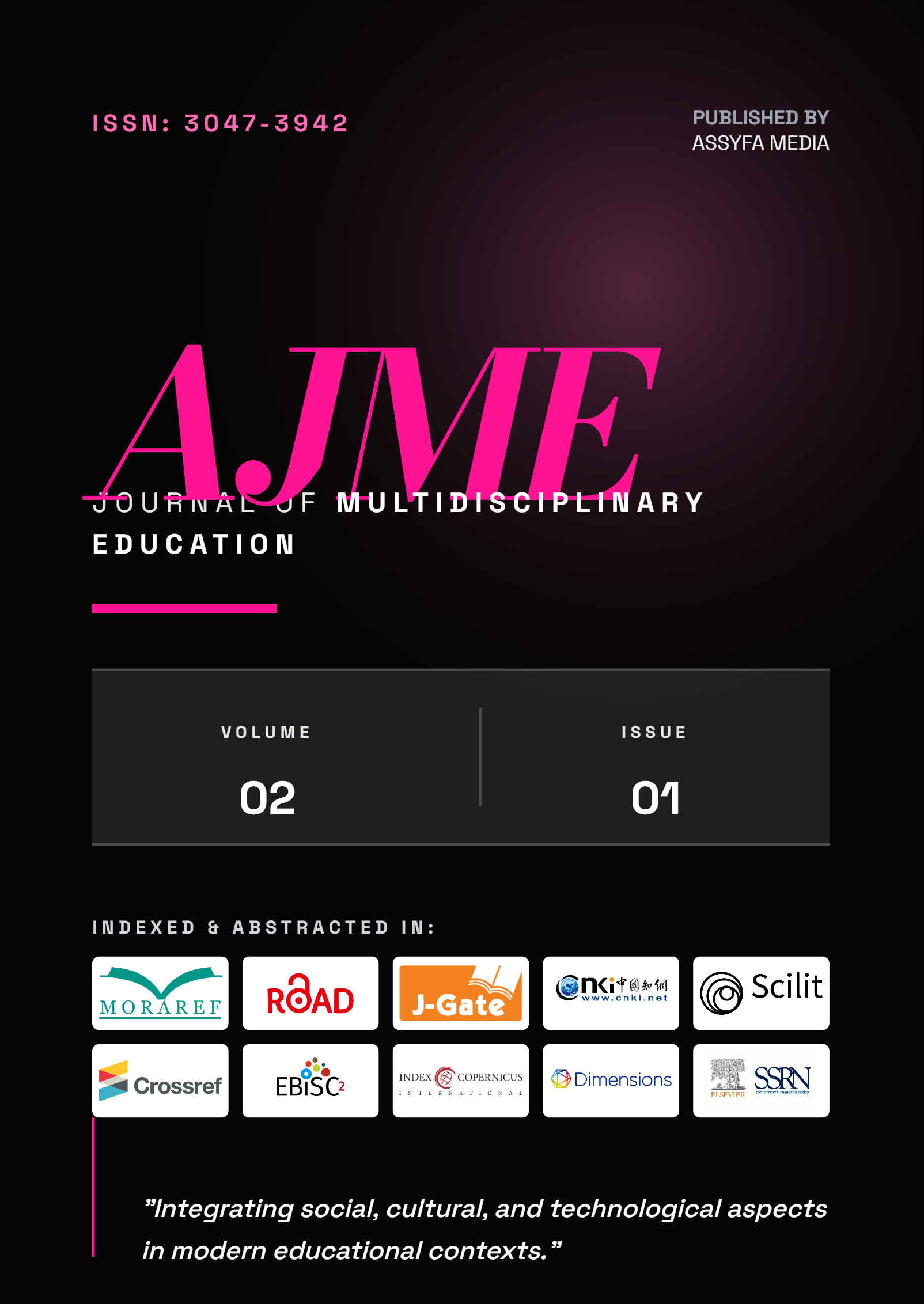 					View Vol. 2 No. 1 (2024): Assyfa Journal of Multidisciplinary Education (March)
				